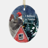 Zweedse Tomten Gnome Water Kleur Keramisch Ornament (Rechts)