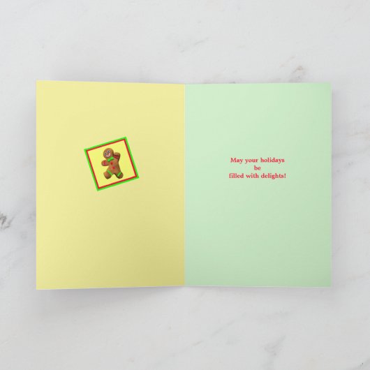 Zweedse Tomten of Elf Peperkoek Bakker Kerstmis Kaart (Binnen)