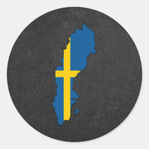 Zweedse Trip Souvenir Ronde Sticker