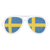 Zweedse trots partij tinten | Vlag van Zweden Aviator Zonnebril (Voorkant)