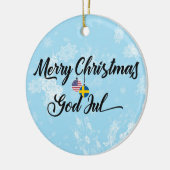 Zweedse Vakantiedagen, God jul Keramisch Ornament (Links)