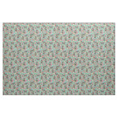 zweedse valhund dog florals munt stof (Fat Quarter)