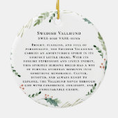 Zweedse Vallhund hondenmonogram Keramisch Ornament (Achterkant)