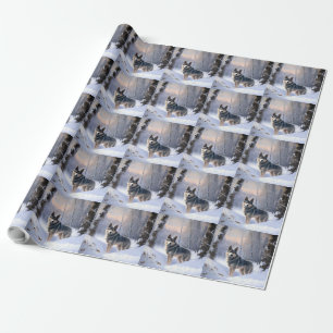 Zweedse Vallhund Laat het sneeuwen Kerstmis Cadeaupapier