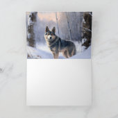 Zweedse Vallhund Laat het Sneeuwen Kerstmis Kaart (Binnen)