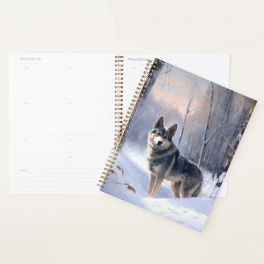 Zweedse Vallhund Laat het Sneeuwen Kerstmis Planner (Display)