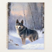 Zweedse Vallhund Laat het Sneeuwen Kerstmis Planner (Voorkant)