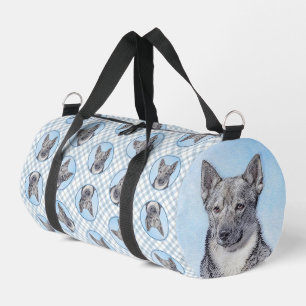 Zweedse Vallhund Schilderij Mooie Originele Honden Plunjezak