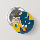 Zweedse Viking Fan-Button Ronde Button 5,7 Cm (Voorkant /achterkant)