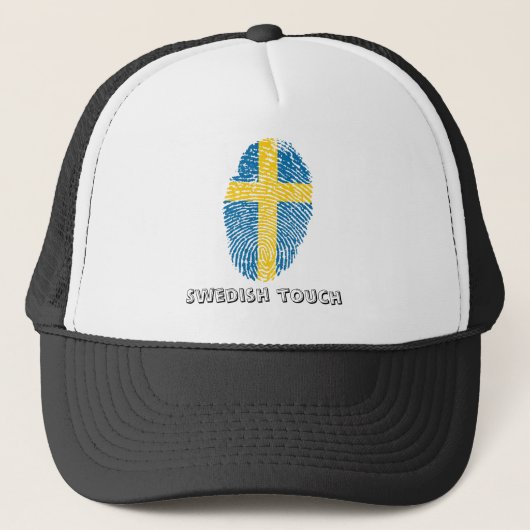 Zweedse vingerafdrukvlag trucker pet (Voorkant)