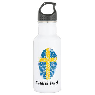 Zweedse vingerafdrukvlag waterfles