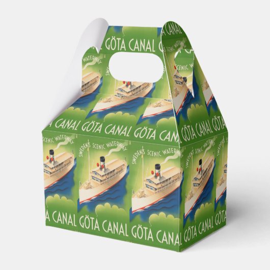 Zweedse Vintage-reisdienst Bedankdoosjes (Voorkant Zijde)