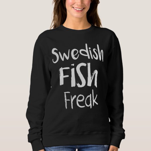 Zweedse vis freak ontwerp trui (Voorkant)