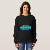 Zweedse vis onder Zweedse vlag Trui (Voorkant volledig)
