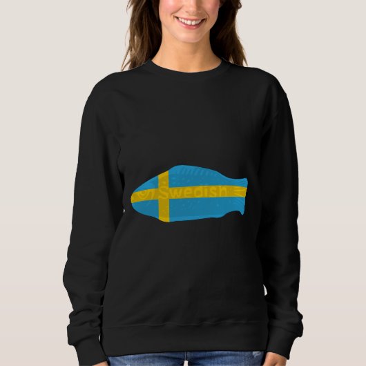 Zweedse vis onder Zweedse vlag Trui (Voorkant)