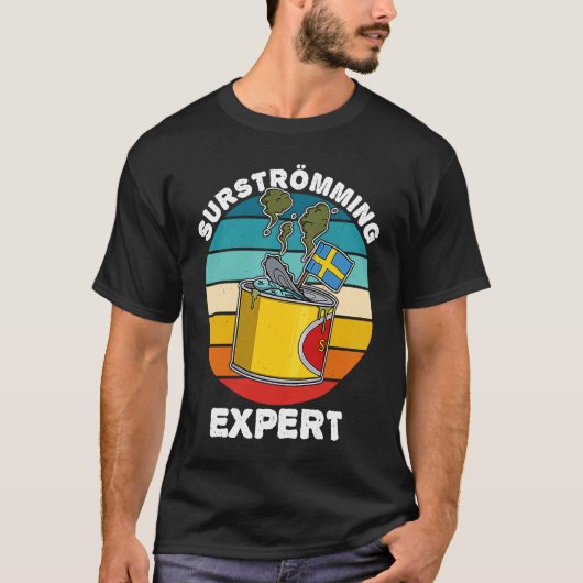 Zweedse visspecialiteit Surstromming puke fi T-shirt (Voorkant)