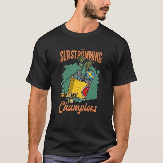 Zweedse visspecialiteit Surstromming puke fi T-shirt (Voorkant)