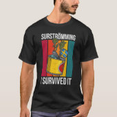 Zweedse visspecialiteit Surstromming puke fi T-shirt (Voorkant)