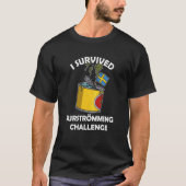 Zweedse visspecialiteit Surstromming puke fi T-shirt (Voorkant)