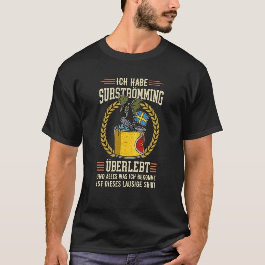 Zweedse visspecialiteit Surstromming puke fi T-shirt (Voorkant)