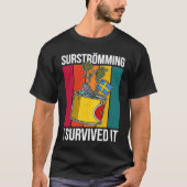 Zweedse visspecialiteit Surstromming puke fi T-shirt (Voorkant)