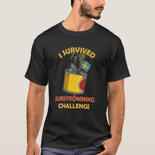 Zweedse visspecialiteit Surstromming puke fi T-shirt (Voorkant)