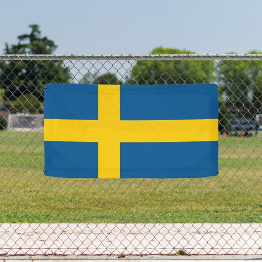 Zweedse vlag aangepaste banner voor fans (Insitu)