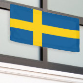 Zweedse vlag aangepaste banner voor fans (Buitenkant Gebouw)