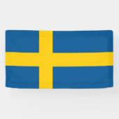Zweedse vlag aangepaste banner voor fans (Horizontaal)