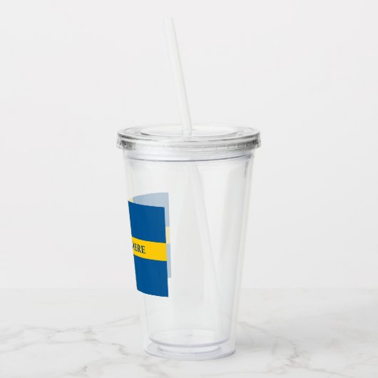Zweedse vlag acryl drinkbeker (Links)