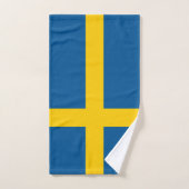 Zweedse vlag bad handdoek (Handdoek)