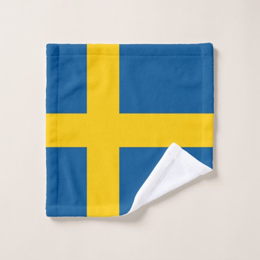 Zweedse vlag bad handdoek (Wasdoekje)