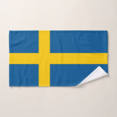 Zweedse vlag bad handdoek (Handdoek)