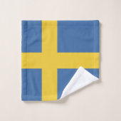 Zweedse vlag bad handdoek (Wasdoekje)