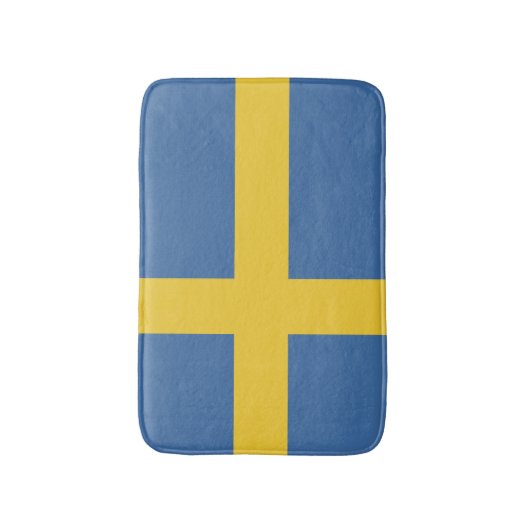 Zweedse vlag badmat (Voorkant Verticaal)