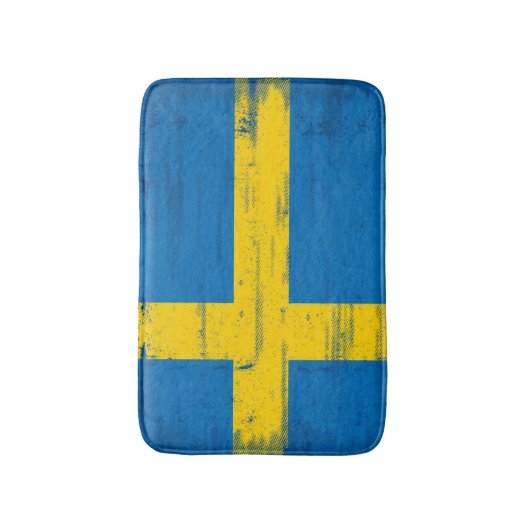 Zweedse vlag badmat (Voorkant Verticaal)