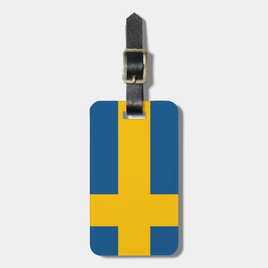 Zweedse vlag bagagelabel (Voorkant verticaal)