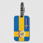 Zweedse vlag bagagelabel (Voorkant (verticaal))