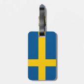 Zweedse vlag bagagelabel (Achterkant verticaal)