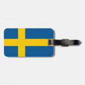 Zweedse vlag bagagelabel (Achterkant horizontaal)