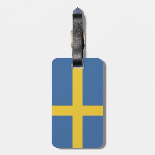 Zweedse vlag bagagelabel (Achterkant verticaal)