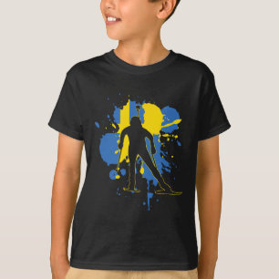 Zweedse vlag Biathlonist - Zweeds Biathlon T-shirt