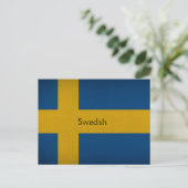 Zweedse vlag briefkaart (Staand voorkant)