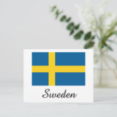 Zweedse vlag briefkaart (Staand voorkant)