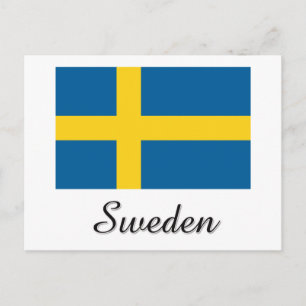 Zweedse vlag briefkaart