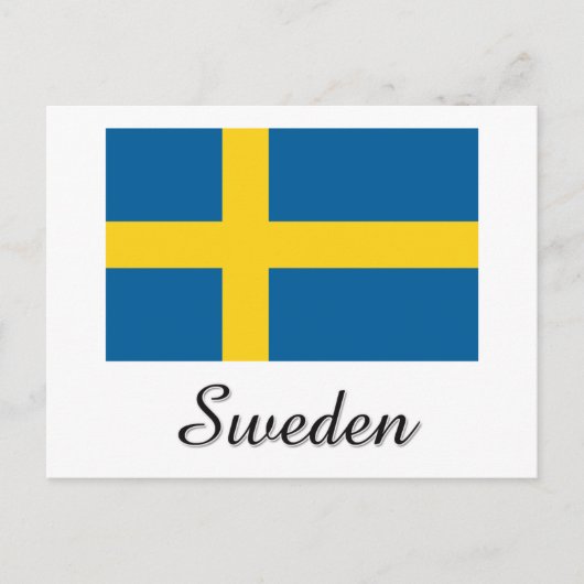 Zweedse vlag briefkaart (Voorkant)
