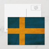 Zweedse vlag briefkaart (Voorkant / Achterkant)