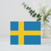 Zweedse vlag briefkaart (Staand voorkant)