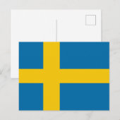 Zweedse vlag briefkaart (Voorkant / Achterkant)