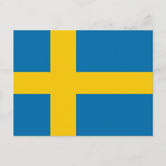 Zweedse vlag briefkaart (Voorkant)